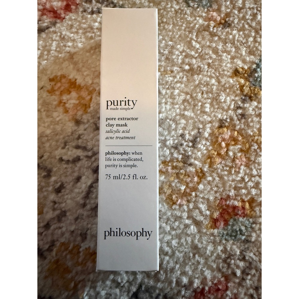 Philosophy Purity Made Simple Pore Extractor Clay Mask 2.5oz Salicylic Acid Acne